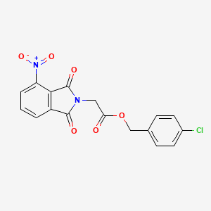 molecular formula C17H11ClN2O6 B3667216 4-chlorobenzyl (4-nitro-1,3-dioxo-1,3-dihydro-2H-isoindol-2-yl)acetate 