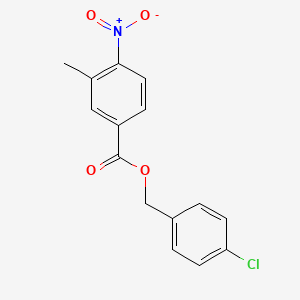 molecular formula C15H12ClNO4 B3667221 4-chlorobenzyl 3-methyl-4-nitrobenzoate 