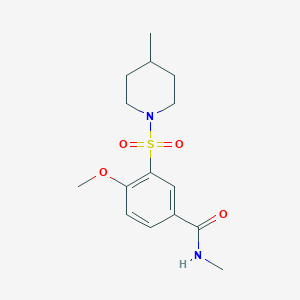 4-methoxy-N-methyl-3-(4-methylpiperidin-1-yl)sulfonylbenzamide