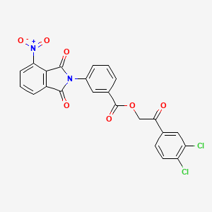 molecular formula C23H12Cl2N2O7 B3667245 2-(3,4-dichlorophenyl)-2-oxoethyl 3-(4-nitro-1,3-dioxo-1,3-dihydro-2H-isoindol-2-yl)benzoate 