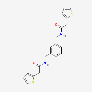 2-thiophen-2-yl-N-[[3-[[(2-thiophen-2-ylacetyl)amino]methyl]phenyl]methyl]acetamide