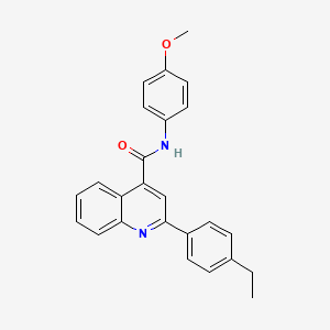 molecular formula C25H22N2O2 B3667257 2-(4-ethylphenyl)-N-(4-methoxyphenyl)-4-quinolinecarboxamide 