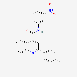 molecular formula C24H19N3O3 B3667260 2-(4-ethylphenyl)-N-(3-nitrophenyl)quinoline-4-carboxamide 