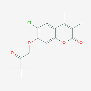 6-chloro-7-(3,3-dimethyl-2-oxobutoxy)-3,4-dimethyl-2H-chromen-2-one