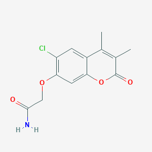 2-[(6-chloro-3,4-dimethyl-2-oxo-2H-chromen-7-yl)oxy]acetamide