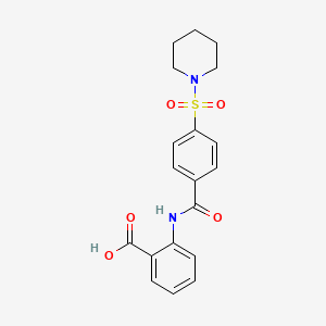 2-[(4-piperidin-1-ylsulfonylbenzoyl)amino]benzoic acid