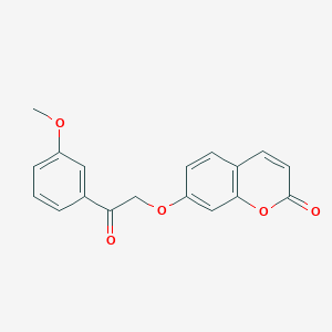 molecular formula C18H14O5 B3667331 7-[2-(3-methoxyphenyl)-2-oxoethoxy]-2H-chromen-2-one 