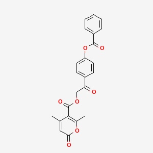 2-[4-(benzoyloxy)phenyl]-2-oxoethyl 4,6-dimethyl-2-oxo-2H-pyran-5-carboxylate