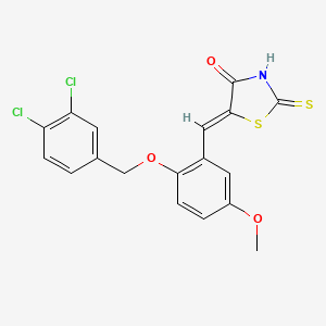 5-{2-[(3,4-dichlorobenzyl)oxy]-5-methoxybenzylidene}-2-thioxo-1,3-thiazolidin-4-one