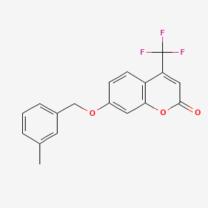 7-[(3-METHYLPHENYL)METHOXY]-4-(TRIFLUOROMETHYL)-2H-CHROMEN-2-ONE