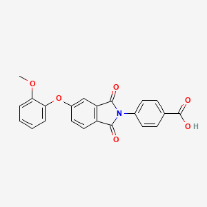 molecular formula C22H15NO6 B3667381 4-[5-(2-METHOXYPHENOXY)-1,3-DIOXO-2,3-DIHYDRO-1H-ISOINDOL-2-YL]BENZOIC ACID 