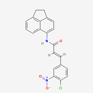 molecular formula C21H15ClN2O3 B3667383 (2E)-3-(4-chloro-3-nitrophenyl)-N-(1,2-dihydroacenaphthylen-5-yl)prop-2-enamide 