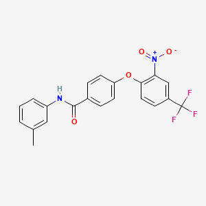 N-(3-methylphenyl)-4-[2-nitro-4-(trifluoromethyl)phenoxy]benzamide