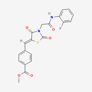 methyl 4-[(Z)-(3-{2-[(2-fluorophenyl)amino]-2-oxoethyl}-2,4-dioxo-1,3-thiazolidin-5-ylidene)methyl]benzoate