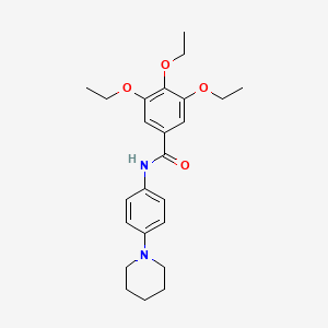 molecular formula C24H32N2O4 B3667432 3,4,5-triethoxy-N-(4-piperidin-1-ylphenyl)benzamide 