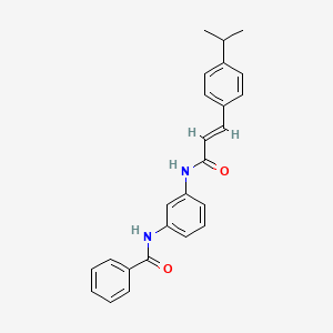 molecular formula C25H24N2O2 B3667433 N-[3-({(2E)-3-[4-(propan-2-yl)phenyl]prop-2-enoyl}amino)phenyl]benzamide 