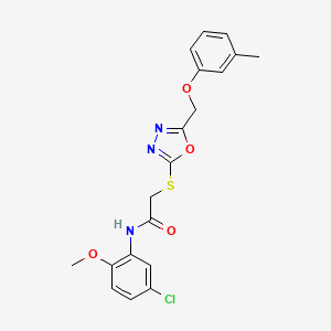 N-(5-chloro-2-methoxyphenyl)-2-({5-[(3-methylphenoxy)methyl]-1,3,4-oxadiazol-2-yl}sulfanyl)acetamide