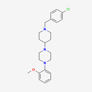 molecular formula C23H30ClN3O B3667485 1-[1-(4-Chlorobenzyl)piperidin-4-yl]-4-(2-methoxyphenyl)piperazine 