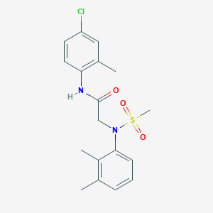 N-(4-Chloro-2-methylphenyl)-2-[N-(2,3-dimethylphenyl)methanesulfonamido]acetamide