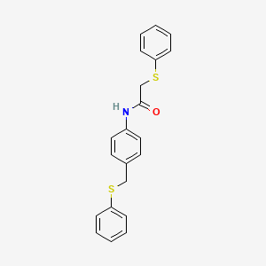 2-(phenylthio)-N-{4-[(phenylthio)methyl]phenyl}acetamide