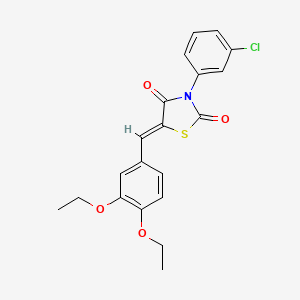 3-(3-chlorophenyl)-5-(3,4-diethoxybenzylidene)-1,3-thiazolidine-2,4-dione