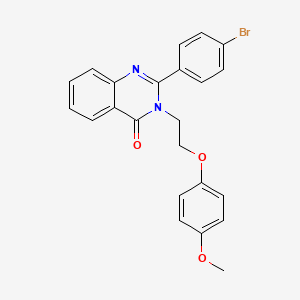 molecular formula C23H19BrN2O3 B3667528 2-(4-bromophenyl)-3-[2-(4-methoxyphenoxy)ethyl]-4(3H)-quinazolinone 