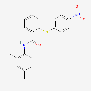 molecular formula C21H18N2O3S B3667533 N-(2,4-dimethylphenyl)-2-(4-nitrophenyl)sulfanylbenzamide 