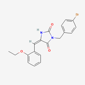 (5E)-3-[(4-bromophenyl)methyl]-5-[(2-ethoxyphenyl)methylidene]imidazolidine-2,4-dione