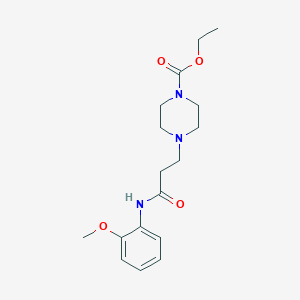 molecular formula C17H25N3O4 B366757 Ethyl 4-{2-[(2-methoxyphenyl)carbamoyl]ethyl}piperazine-1-carboxylate CAS No. 384845-77-6
