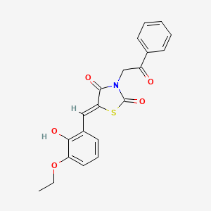 5-(3-ethoxy-2-hydroxybenzylidene)-3-(2-oxo-2-phenylethyl)-1,3-thiazolidine-2,4-dione