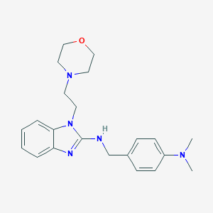 molecular formula C22H29N5O B366762 N-[4-(dimethylamino)benzyl]-1-[2-(morpholin-4-yl)ethyl]-1H-benzimidazol-2-amine CAS No. 325730-04-9