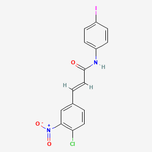 (2E)-3-(4-chloro-3-nitrophenyl)-N-(4-iodophenyl)prop-2-enamide