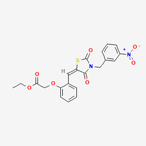 ethyl (2-{(E)-[3-(3-nitrobenzyl)-2,4-dioxo-1,3-thiazolidin-5-ylidene]methyl}phenoxy)acetate