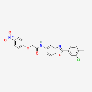 N-[2-(3-chloro-4-methylphenyl)-1,3-benzoxazol-5-yl]-2-(4-nitrophenoxy)acetamide