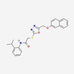 N-(2-isopropylphenyl)-2-({5-[(2-naphthyloxy)methyl]-1,3,4-oxadiazol-2-yl}thio)acetamide