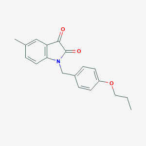 molecular formula C19H19NO3 B366773 5-甲基-1-(4-丙氧基苄基)-1H-吲哚-2,3-二酮 CAS No. 620931-42-2