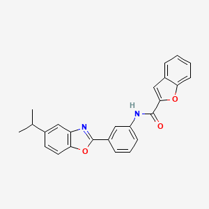 N-{3-[5-(propan-2-yl)-1,3-benzoxazol-2-yl]phenyl}-1-benzofuran-2-carboxamide