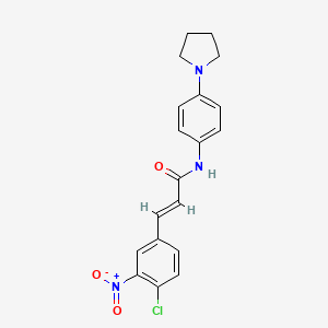 3-(4-chloro-3-nitrophenyl)-N-[4-(1-pyrrolidinyl)phenyl]acrylamide