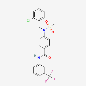 4-[(2-chlorobenzyl)(methylsulfonyl)amino]-N-[3-(trifluoromethyl)phenyl]benzamide