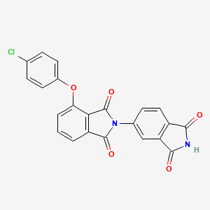 molecular formula C22H11ClN2O5 B3667769 4-(4-chlorophenoxy)-1'H-2,5'-biisoindole-1,1',3,3'(2'H)-tetrone 