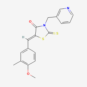 5-(4-methoxy-3-methylbenzylidene)-3-(3-pyridinylmethyl)-2-thioxo-1,3-thiazolidin-4-one