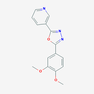 molecular formula C15H13N3O3 B366779 3-[5-(3,4-Dimethoxyphenyl)-1,3,4-oxadiazol-2-yl]pyridine CAS No. 333438-84-9