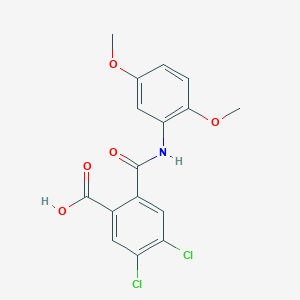 4,5-dichloro-2-{[(2,5-dimethoxyphenyl)amino]carbonyl}benzoic acid