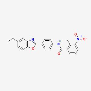 N-[4-(5-ethyl-1,3-benzoxazol-2-yl)phenyl]-2-methyl-3-nitrobenzamide