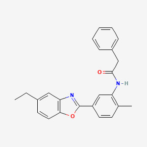 N-[5-(5-ethyl-1,3-benzoxazol-2-yl)-2-methylphenyl]-2-phenylacetamide