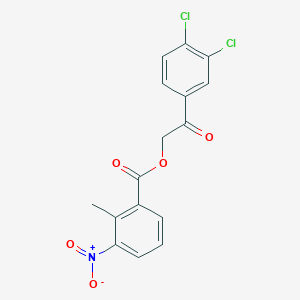 2-(3,4-dichlorophenyl)-2-oxoethyl 2-methyl-3-nitrobenzoate