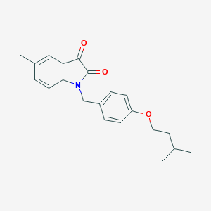 1-(4-(Isopentyloxy)benzyl)-5-methylindoline-2,3-dione