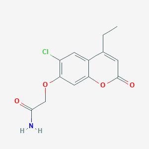 2-[(6-chloro-4-ethyl-2-oxo-2H-chromen-7-yl)oxy]acetamide