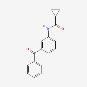 molecular formula C17H15NO2 B3667841 N-(3-benzoylphenyl)cyclopropanecarboxamide 