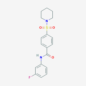 N-(3-fluorophenyl)-4-piperidin-1-ylsulfonylbenzamide